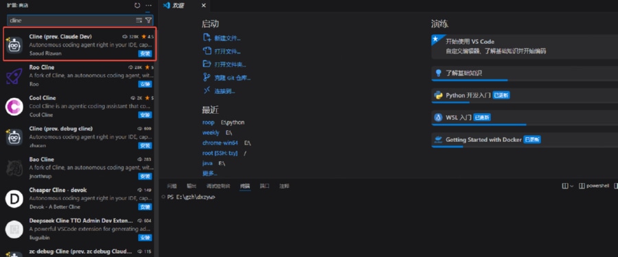 Cline与DeepSeek集成实现VS Code自主编程Agent工作流演示
