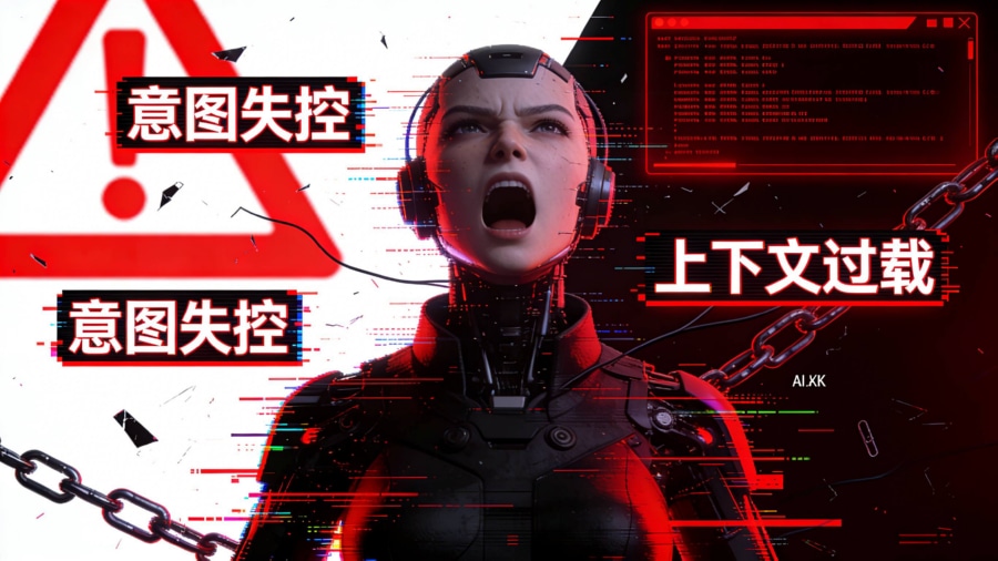 AI智能体上下文过载导致的意图失控与治理焦虑示意