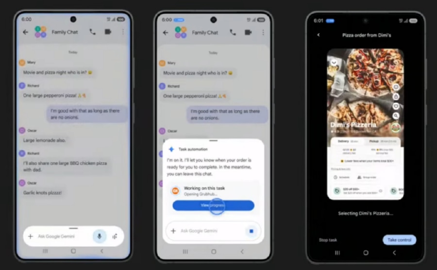 三星Galaxy S26搭载Gemini智能体演示跨应用自动化点餐场景