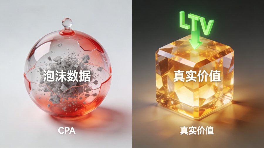 广告投放效果评估中CPA陷阱与真实用户价值对比