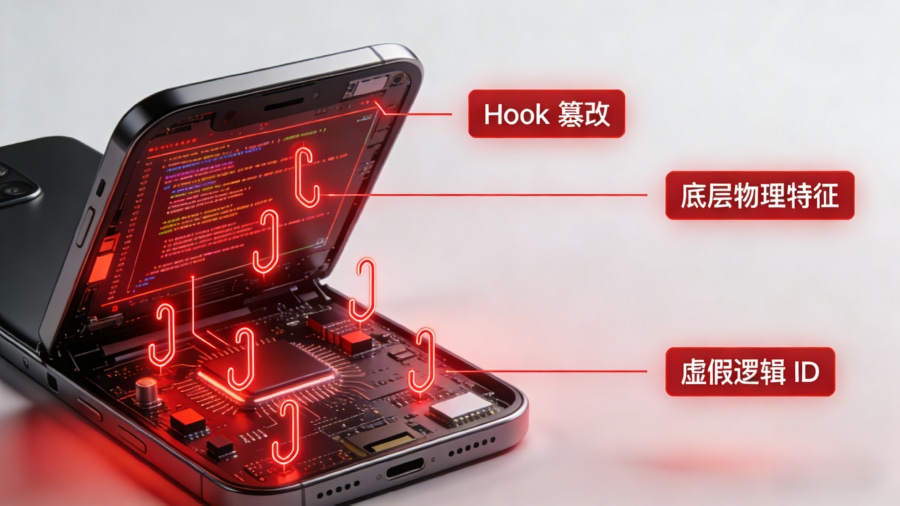 黑产利用Hook与改机工具篡改设备参数原理图解