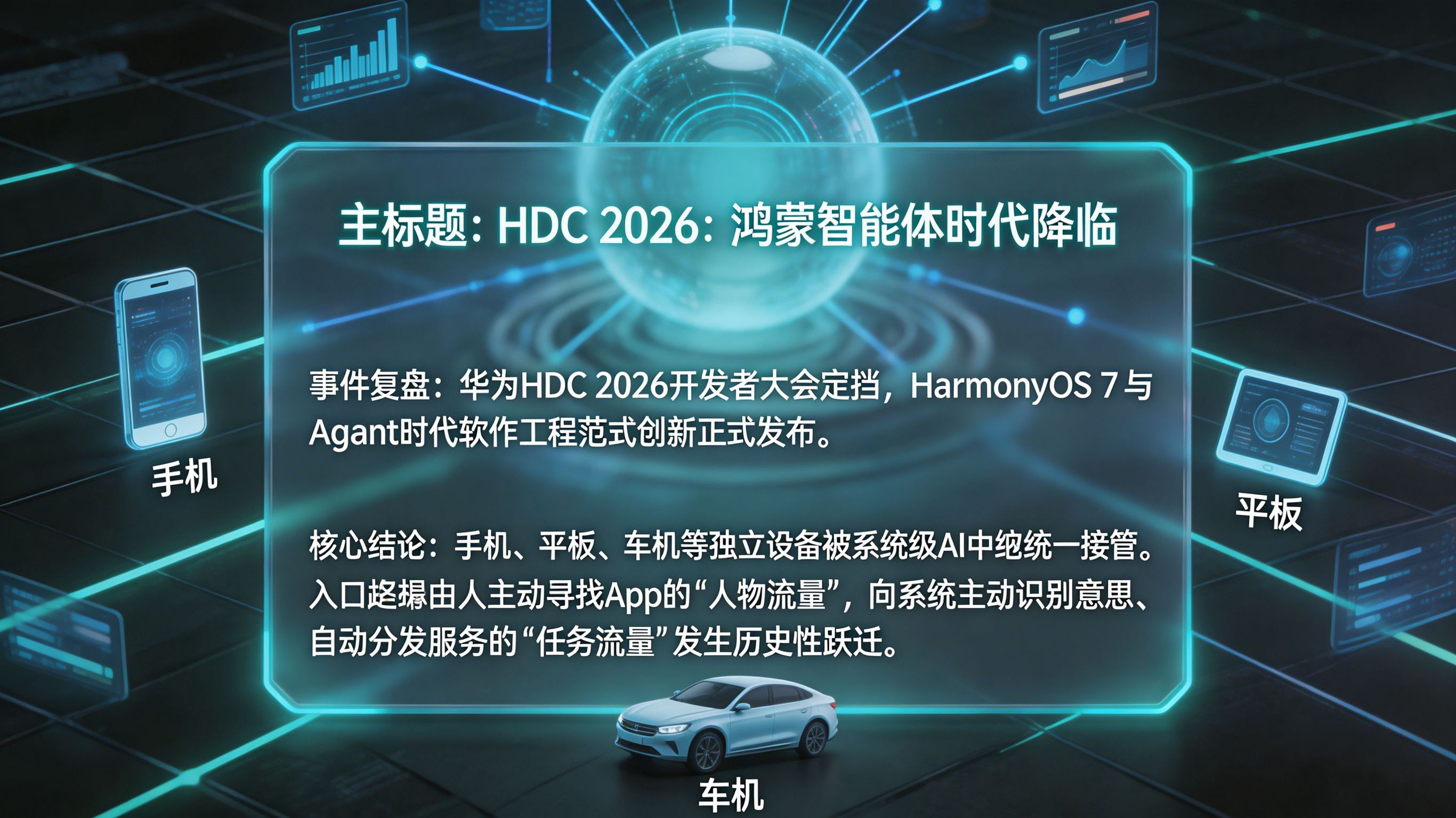 华为HDC2026开发者大会与HarmonyOS7智能体生态全景解析图