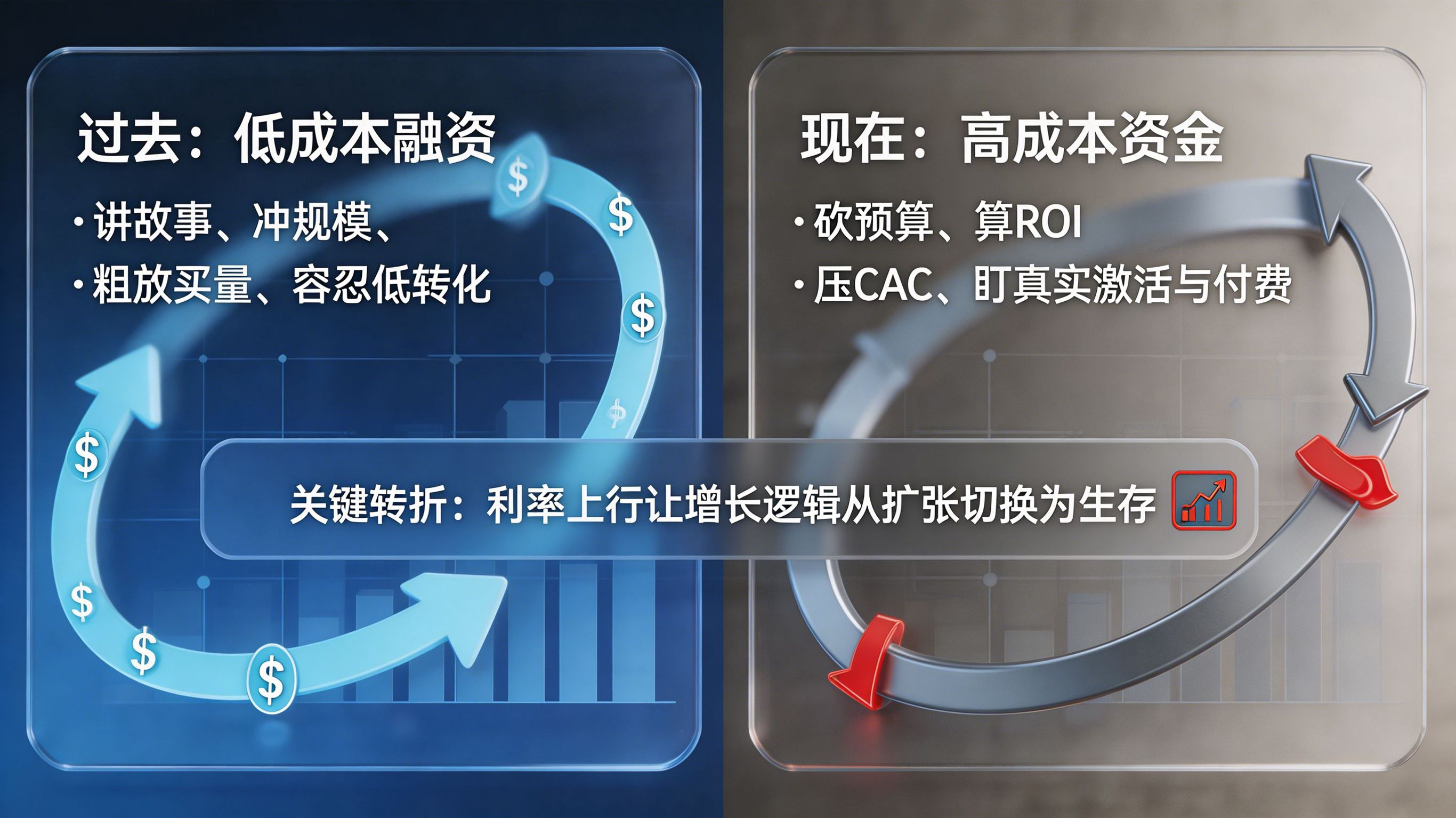 从宽松烧钱到紧缩算账的范式切换图