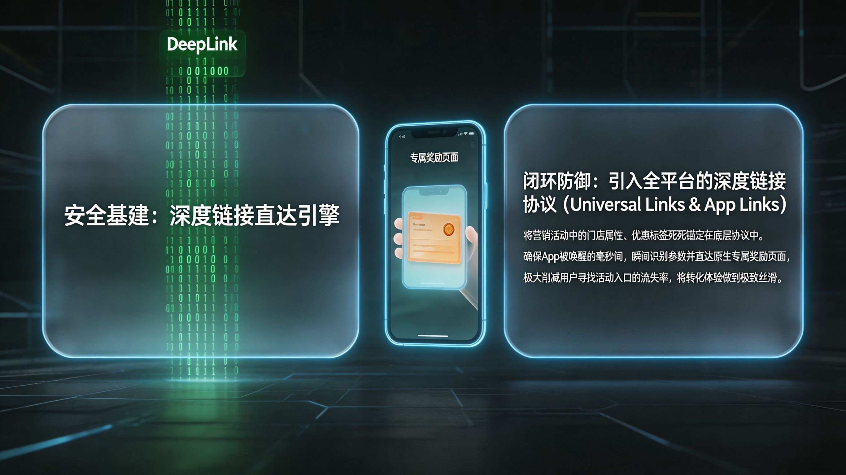 基于深度链接智能传参网络跨端直达目标页面的场景零折损唤醒体验架构图