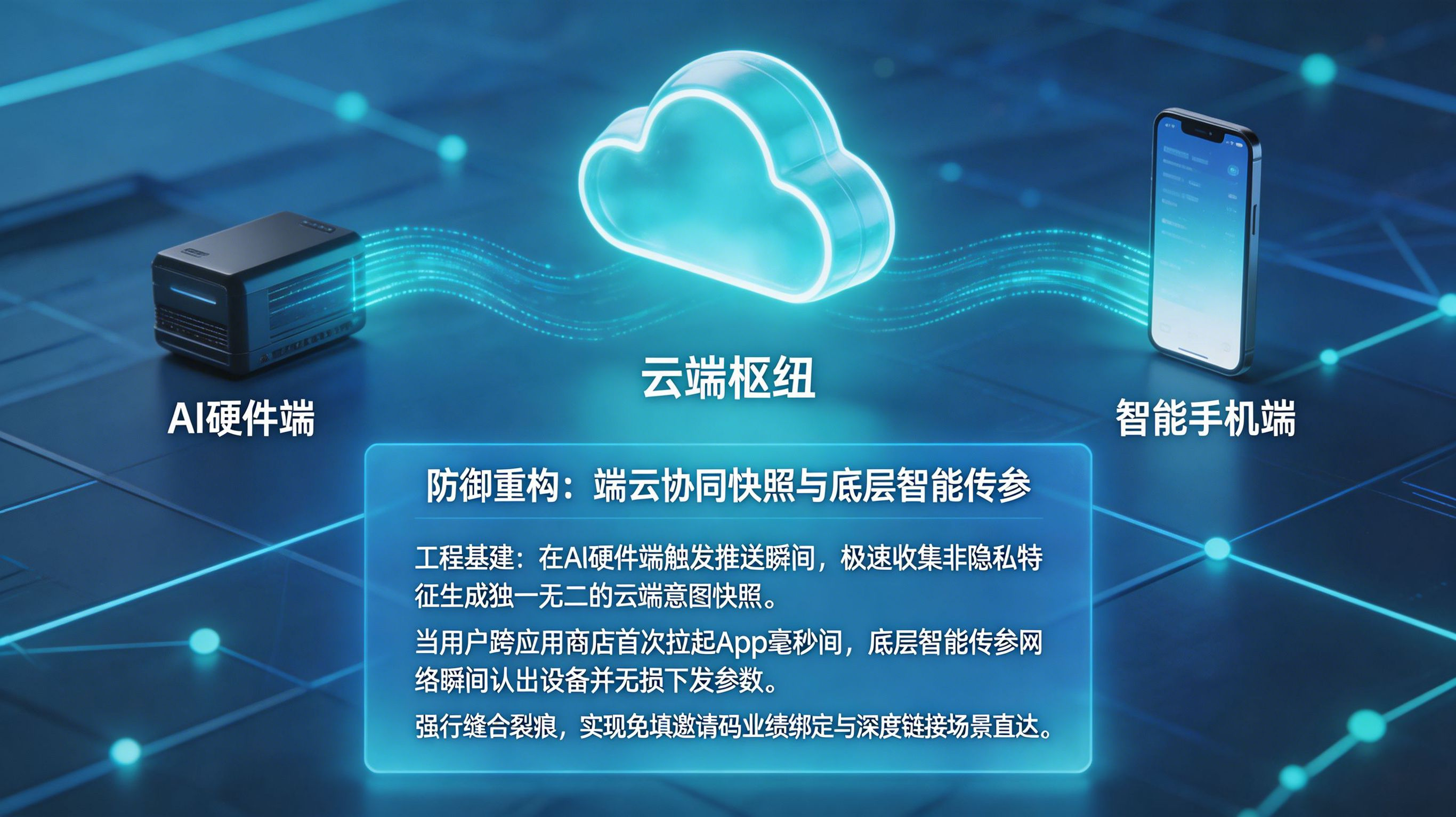端云协同快照匹配与底层智能传参网络架构图
