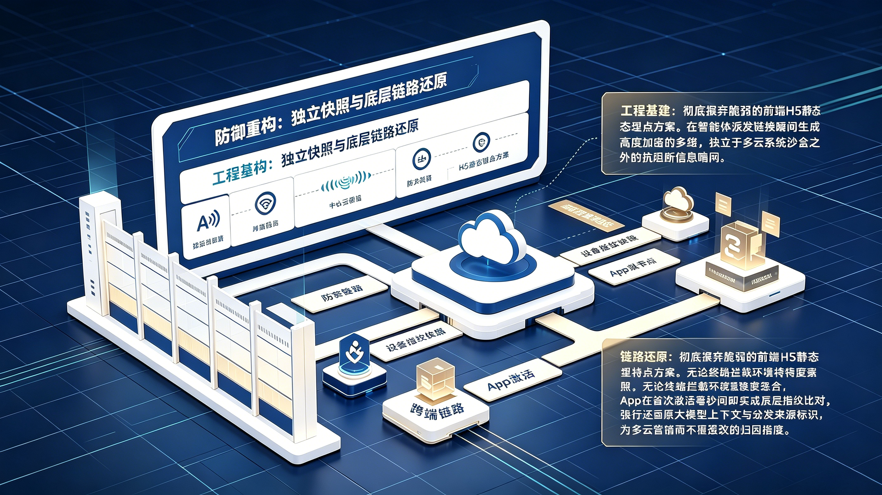 依托云端指纹快照技术对抗多云系统沙盒拦截的全链路归因还原架构网络图