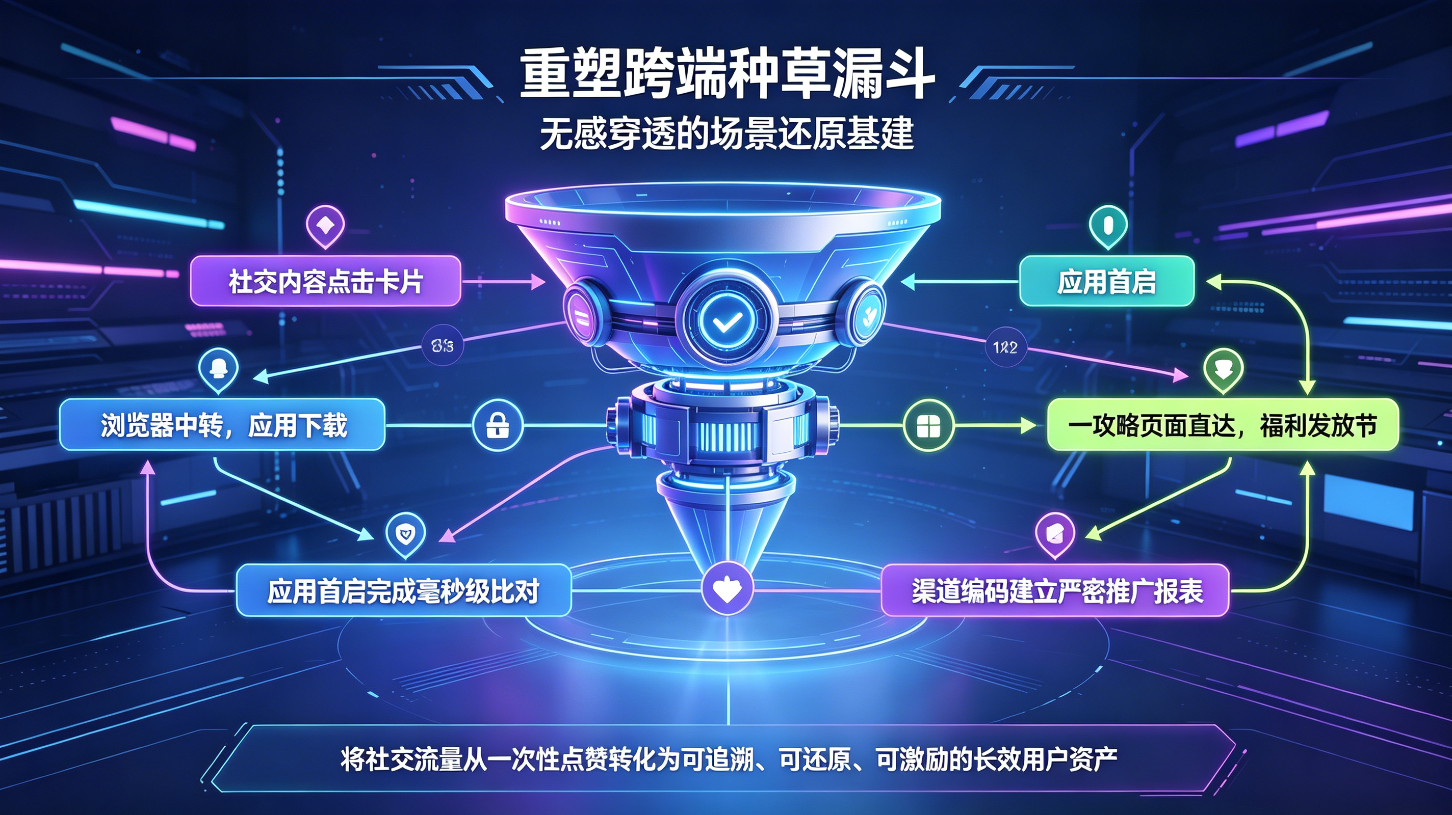 游戏行业云端指纹快照全链路参数还原、一键拉起深度链接技术战略数据大屏