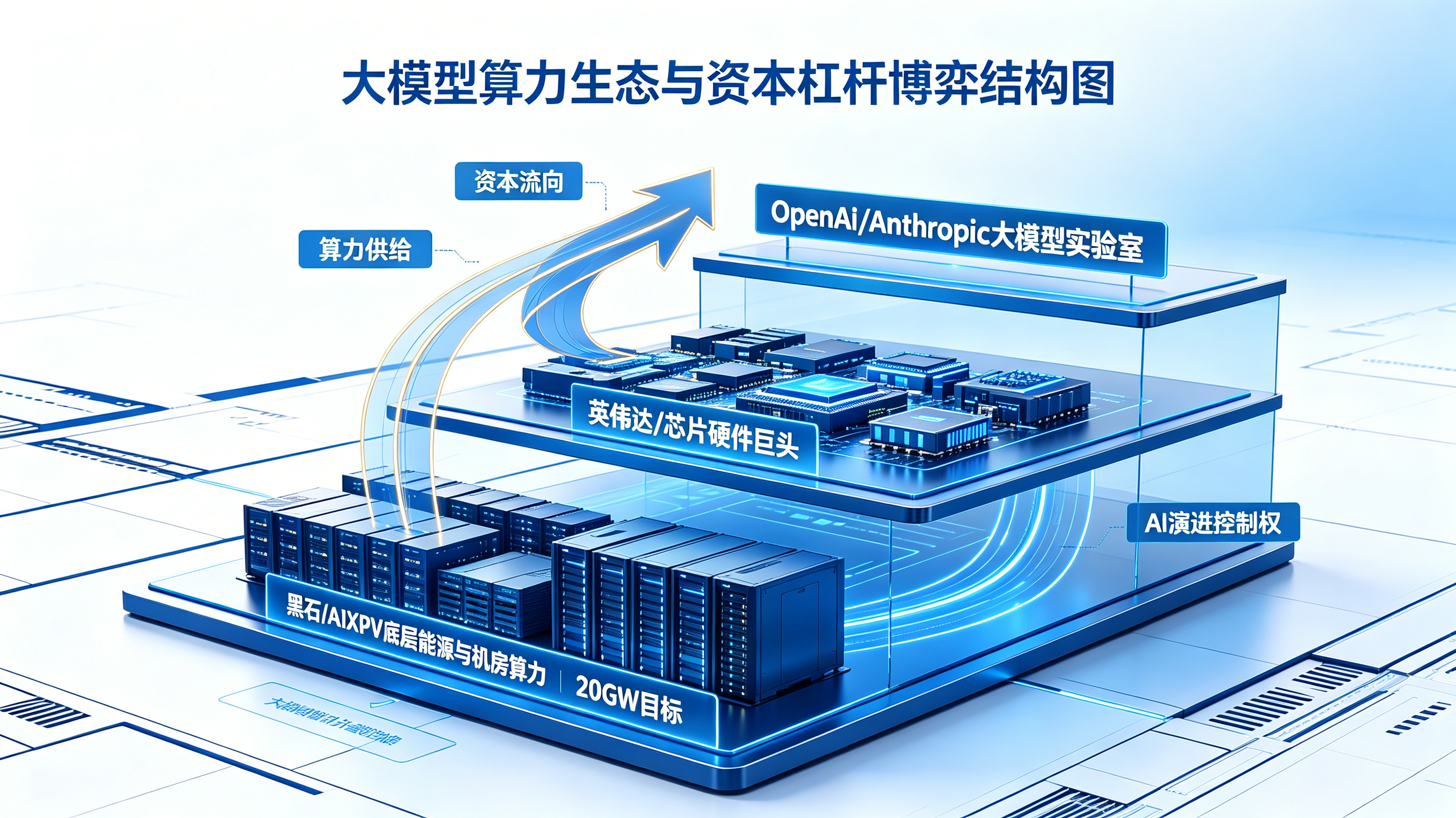 黑石AIXPV平台与大模型实验室的算力资本生态博弈结构图