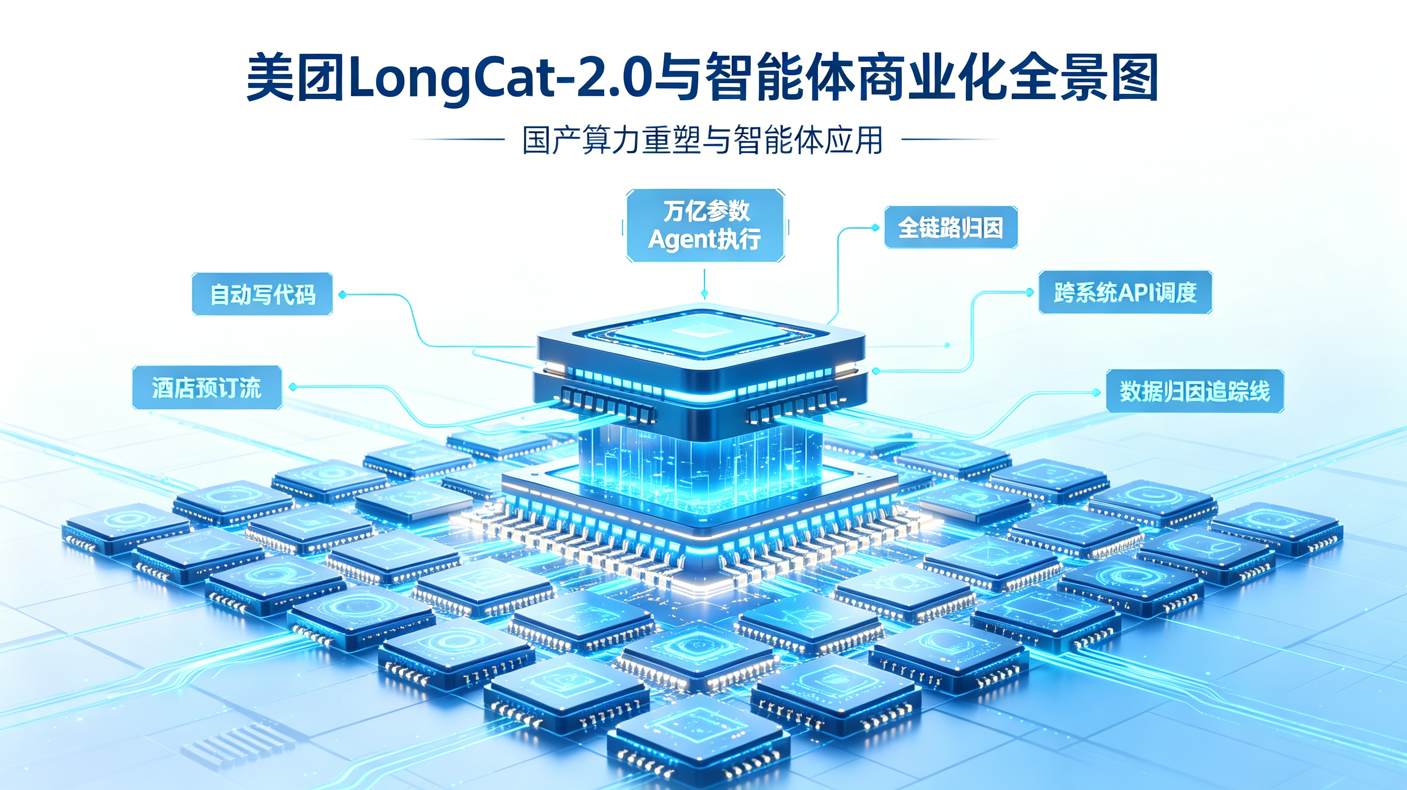 美团LongCat-2.0万亿参数大模型与智能体全链路归因全景图