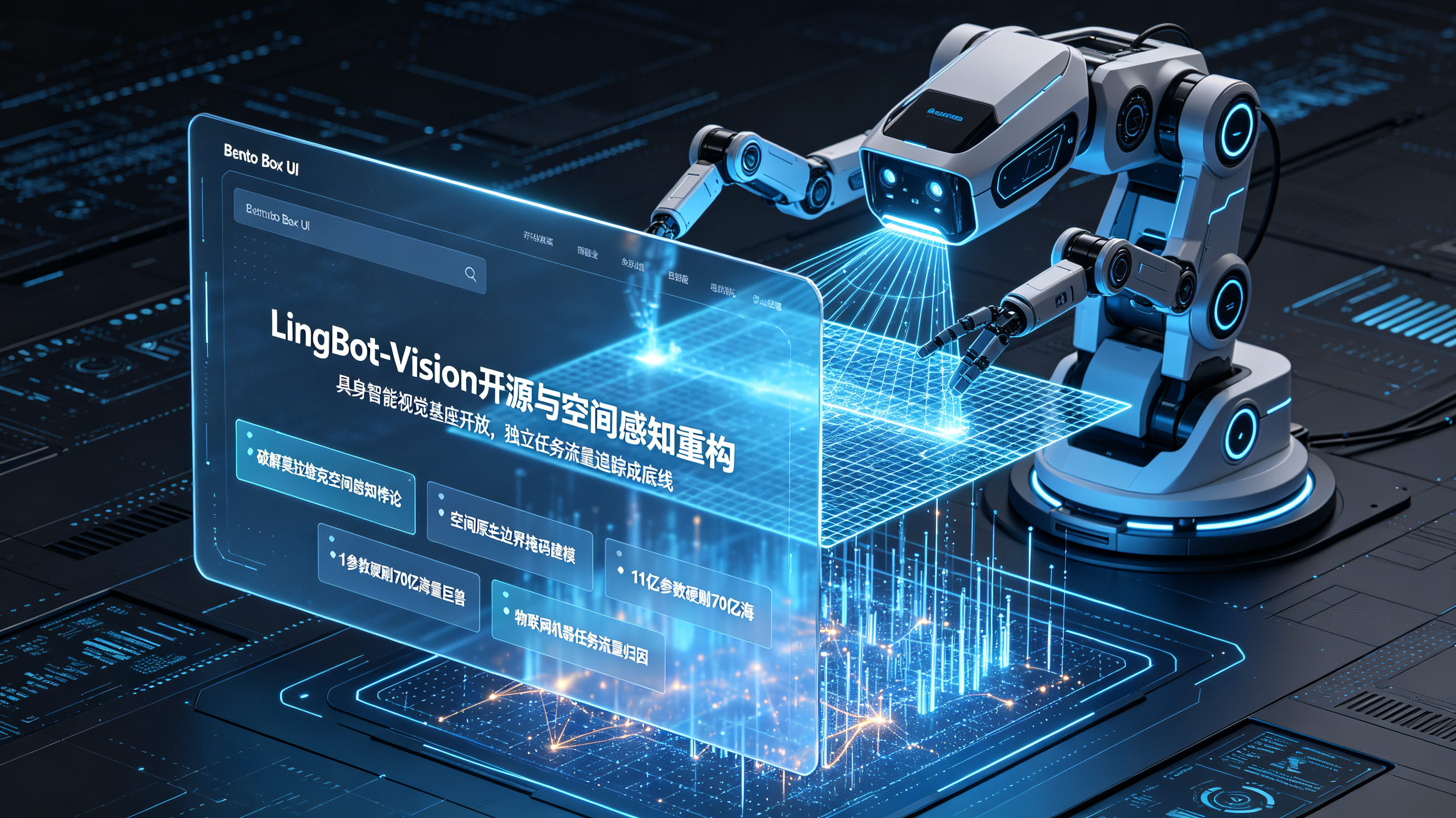 蚂蚁灵波LingBot-Vision开源视觉底座解决空间感知难题与智能体任务流量独立追踪全景封面图