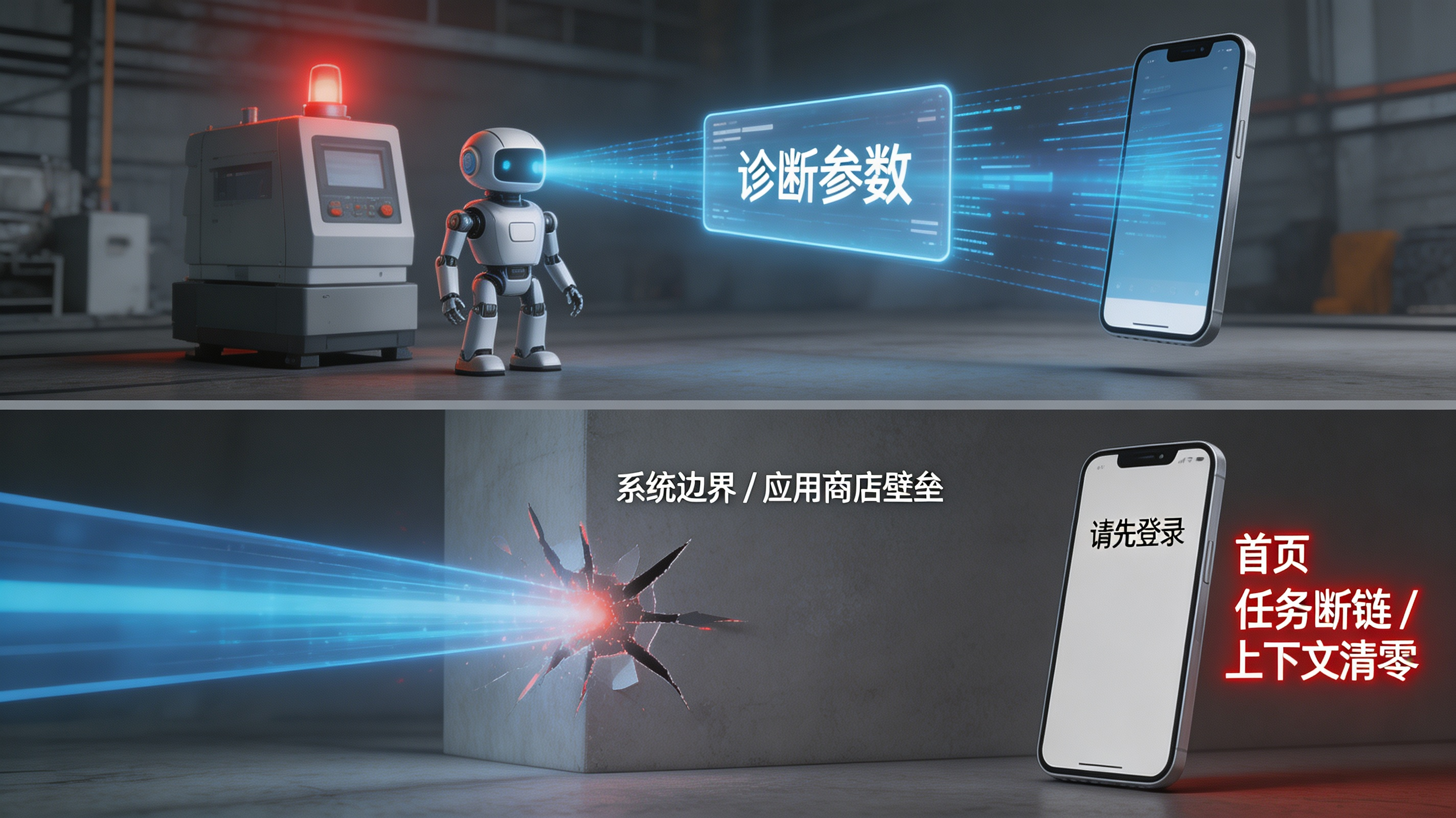 跨端协作断崖 · 被粉碎的传统漏斗