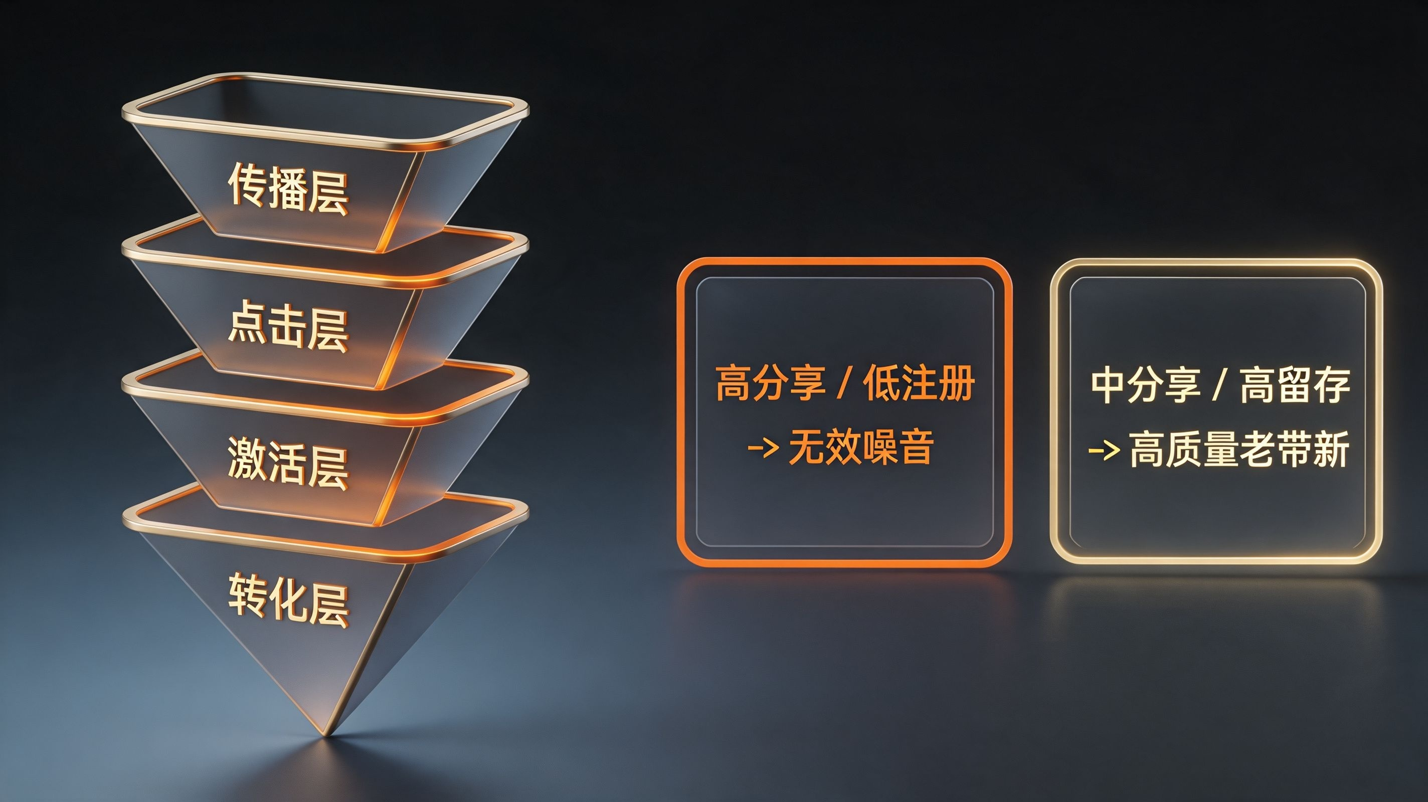 评估框架 · 裂变考核的四层指标漏斗