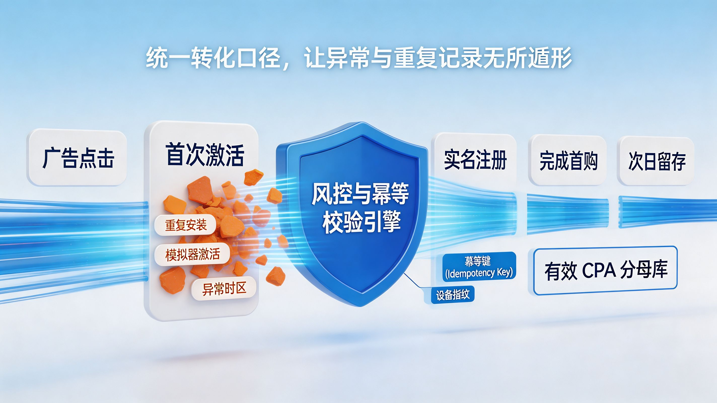广告监测转化分层模型|过滤虚假与重复的漏斗清洗