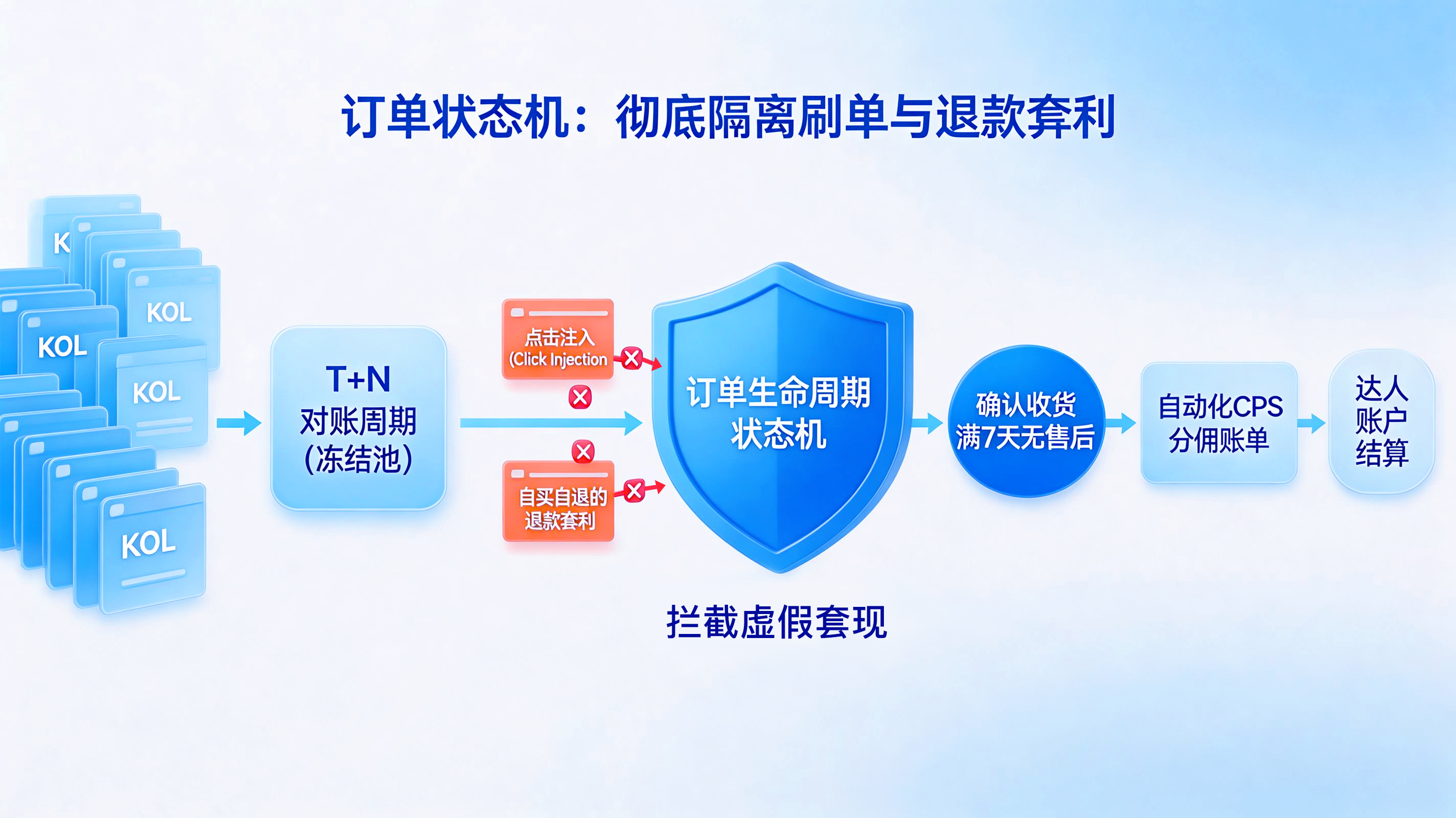 CPS 结算与防作弊管线｜隔离退款套利与点击注入