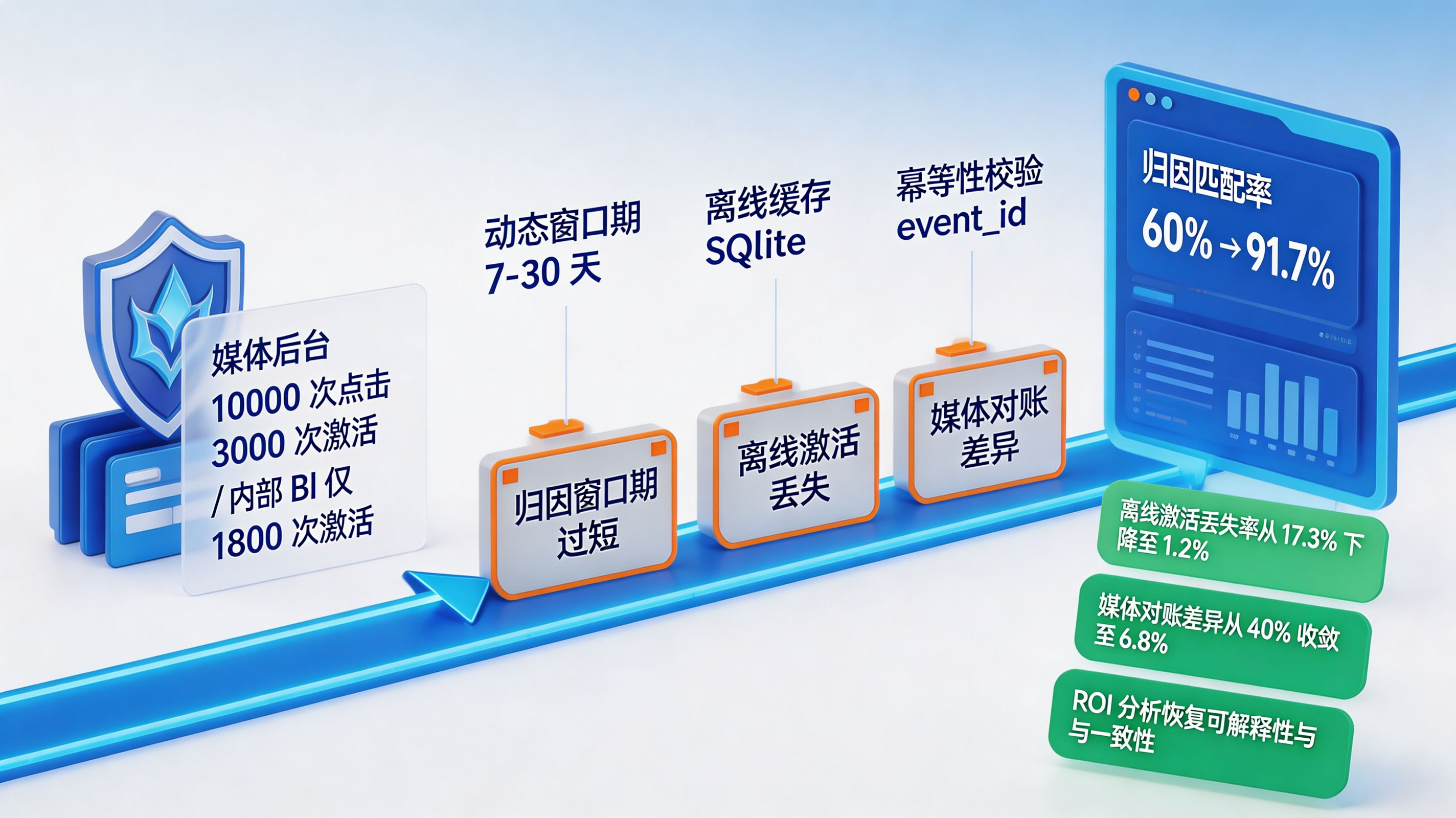 动态窗口期与离线回传|MMORPG 手游归因匹配率从 60% 提升至 91.7%