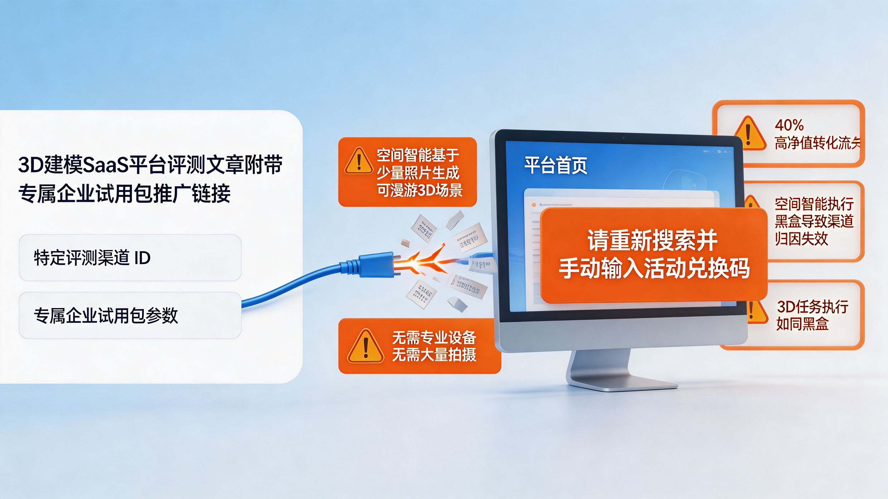 传统 3D 分发链路流量蒸发|空间智能执行导致的归因黑洞