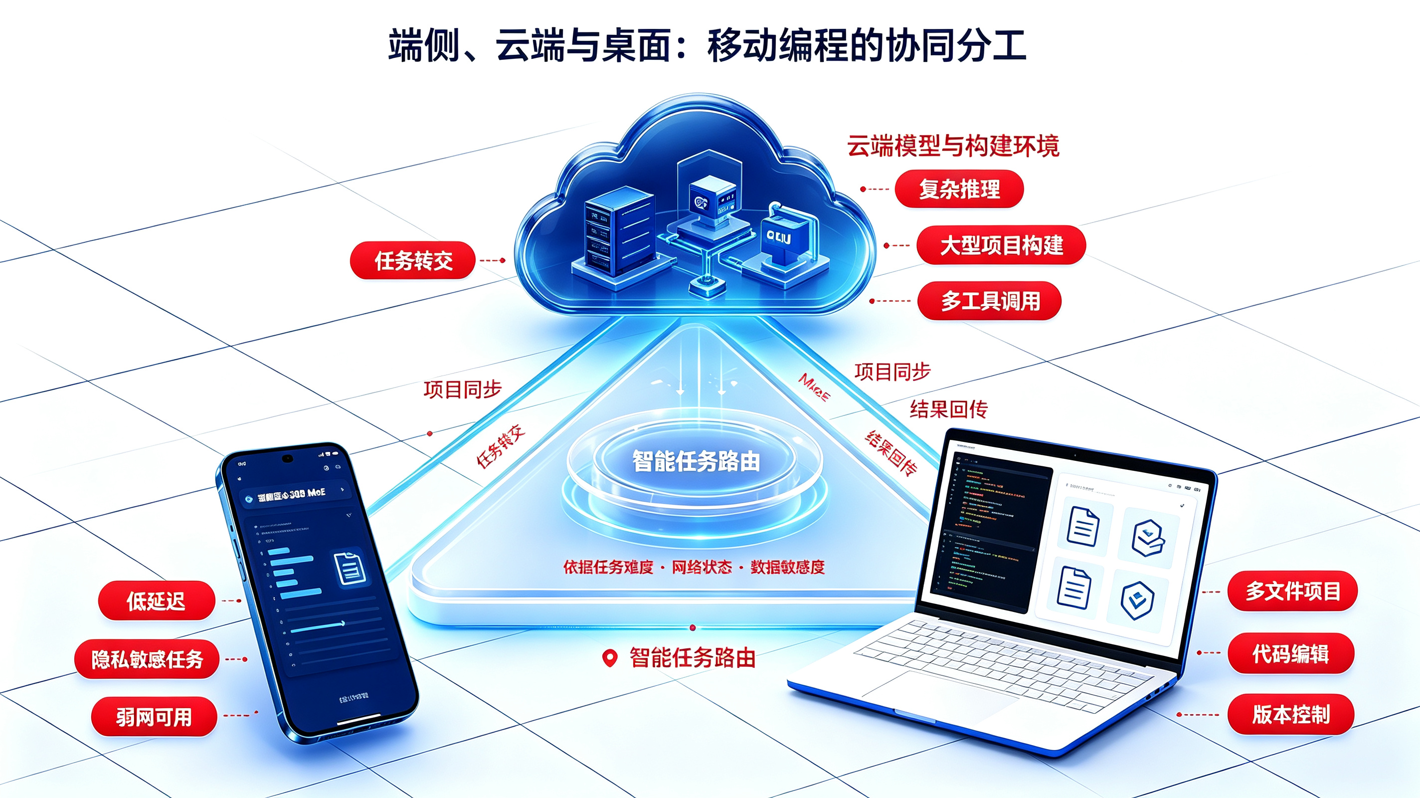 端侧蓝心 30B MoE 与云端协同架构