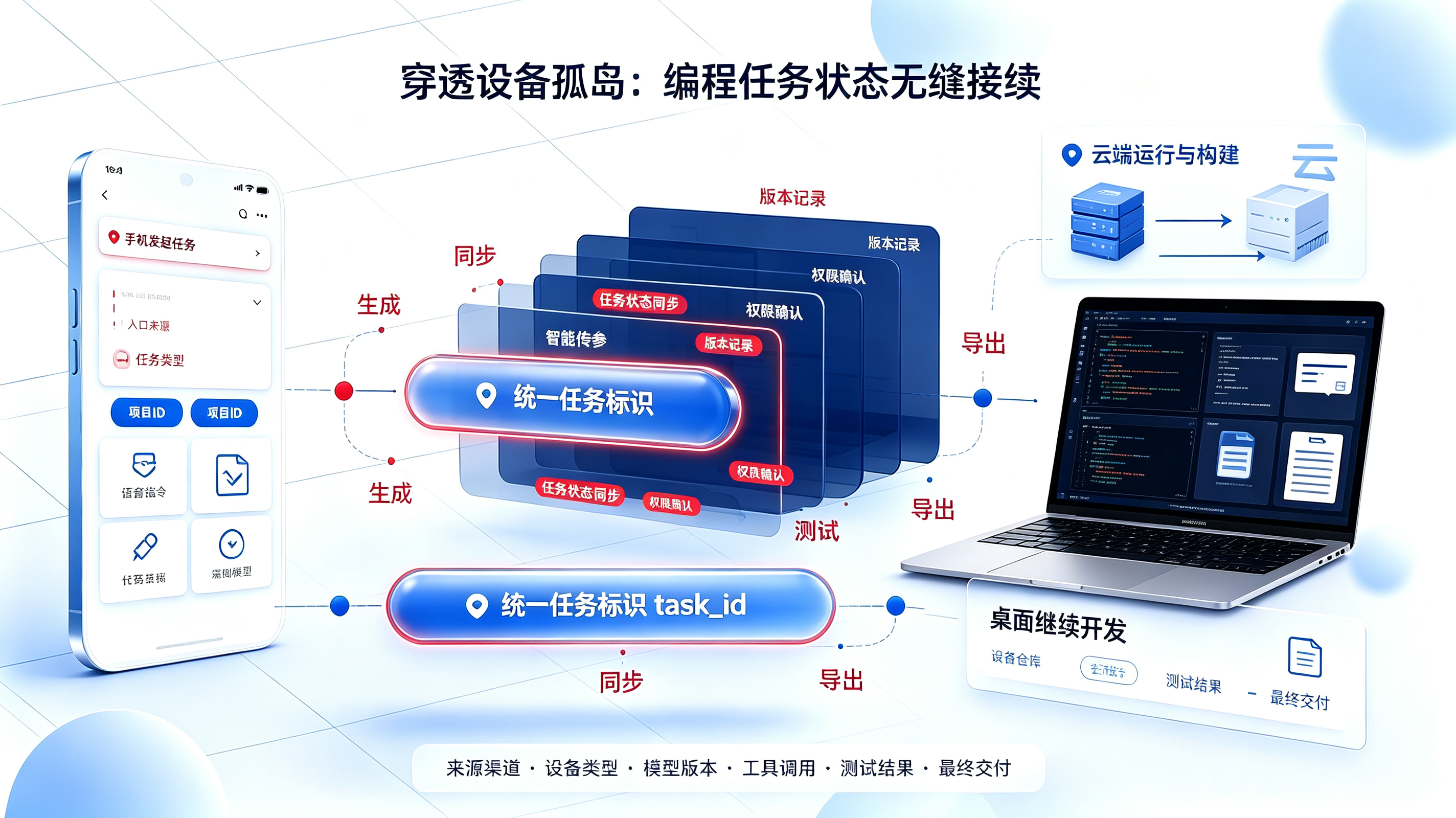 跨设备编程的任务状态接续与归因