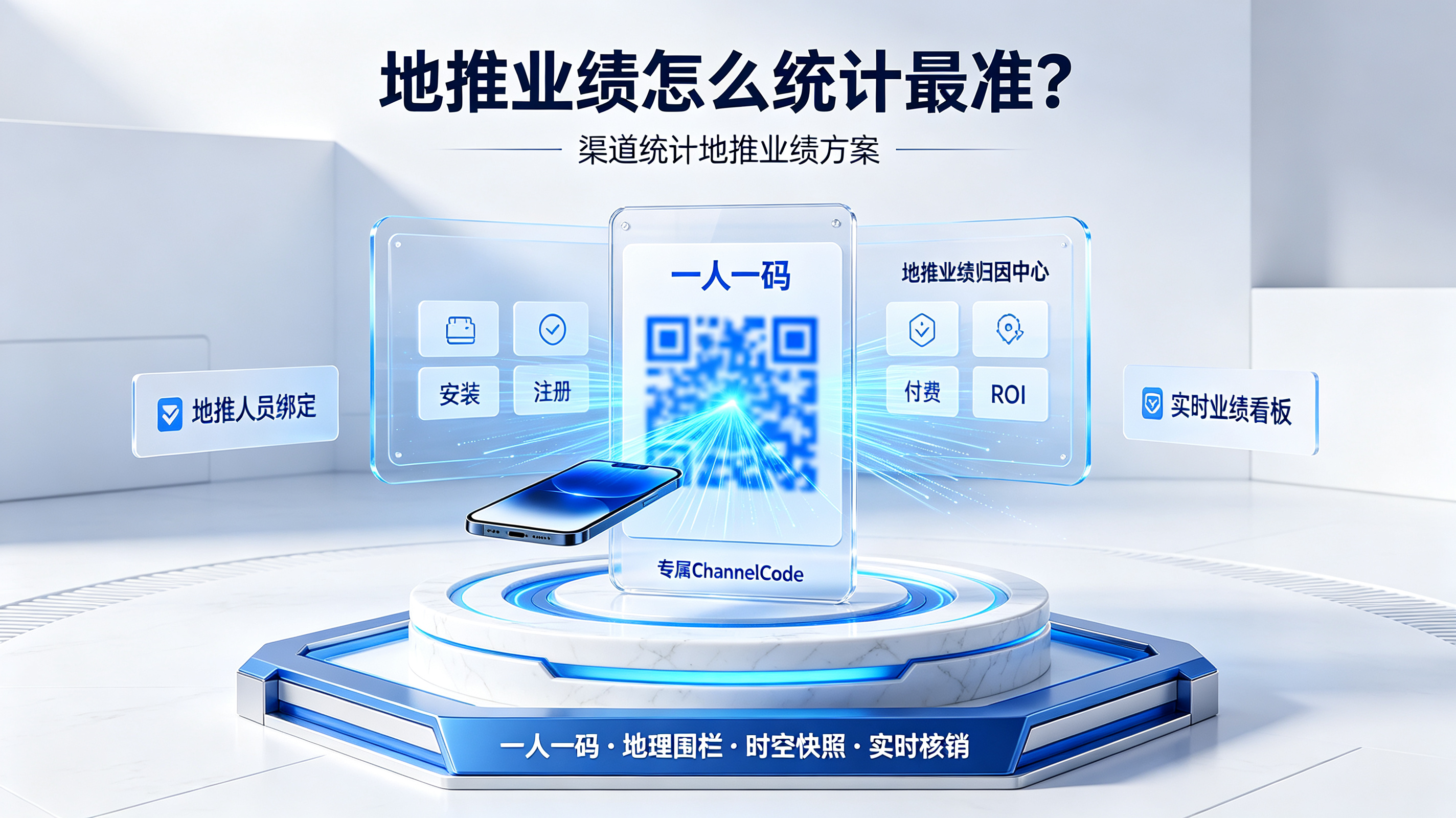 地推业绩统计封面:一人一码,实时归因
